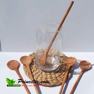 Wooden Juice Spoon for Stirring Iced Tea Drinks